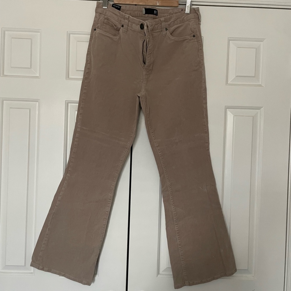 Kut from the Kloth Ana Flare Corduroy Beige Tan 12